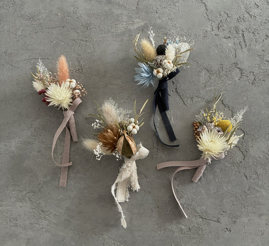 ドライフラワーコサージュ